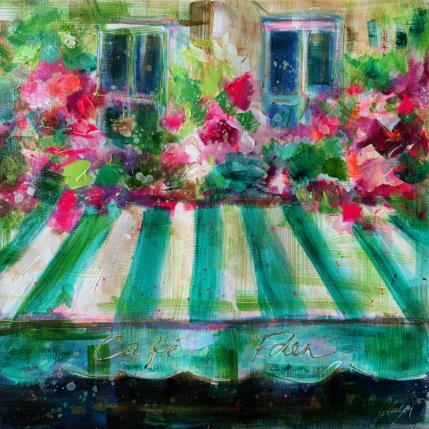 Peinture Café Eden par Solveiga | Tableau Figuratif Acrylique Architecture