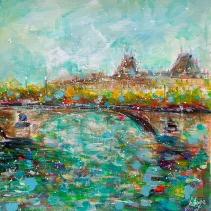 Peinture Green Seine  par Solveiga | Tableau  Acrylique