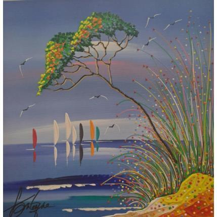 Painting Derrière les Rochers by Fonteyne David | Painting Figurative Acrylic Landscapes, Nature