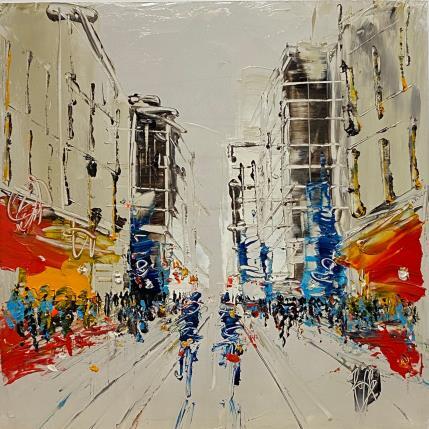 Painting Grand boulevard by Raffin Christian | Painting Figurative Oil Urban