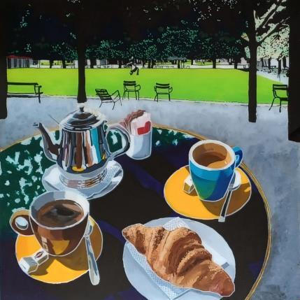 Peinture Victor croise Henri dansant aux Tuileries par Auriol Philippe | Tableau Figuratif Acrylique, Plexiglas, Posca Natures mortes