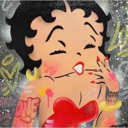 Peinture Betty Boop Smile par Kedarone | Tableau Pop-art Acrylique, Graffiti Icones Pop