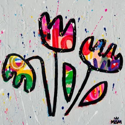Peinture FLOWERS POP par Mam | Tableau Pop-art Acrylique Icones Pop, Nature, Natures mortes