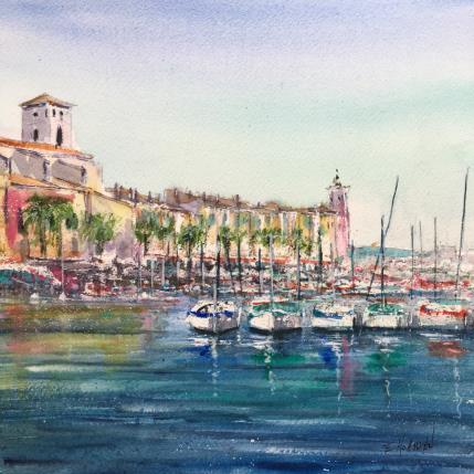 Painting La Ciotat  by Hoffmann Elisabeth | Painting Figurative Watercolor Urban
