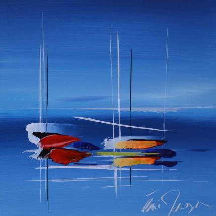 Peinture Le voyage bleu par Munsch Eric | Tableau Figuratif Acrylique, Huile Marine