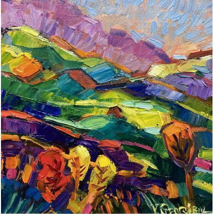 Peinture Autumn hills par Georgieva Vanya | Tableau Figuratif Huile Paysages