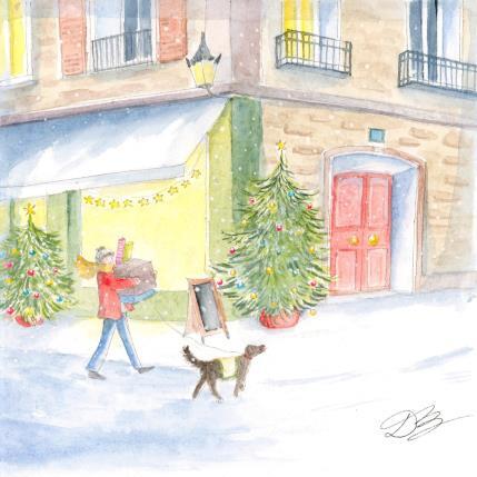 Peinture Les cadeaux par Balme Delphine | Tableau Figuratif Aquarelle Scènes de vie