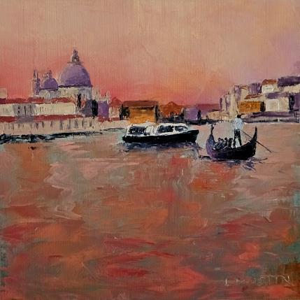 Peinture Venise, San Giorgio Maggiore par Martin Laurent | Tableau Figuratif Huile Architecture, Scènes de vie, Urbain