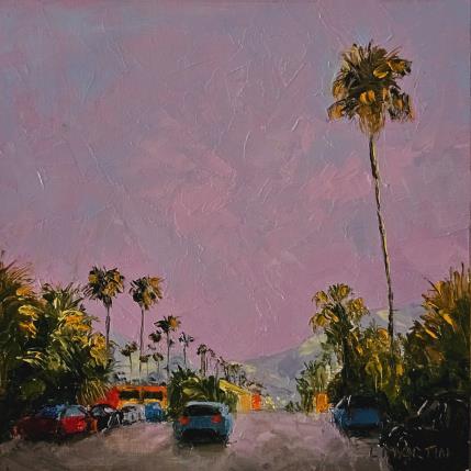 Peinture Palm springs, crépuscule par Martin Laurent | Tableau Figuratif Huile Société, Urbain