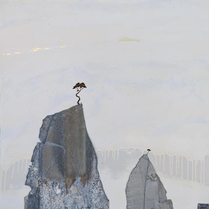 Peinture Le vent qui vient par Lemonnier  | Tableau Matiérisme Acrylique, Zinc Paysages