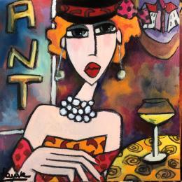 Painting Miss by Fauve | Painting Figurative Acrylic Life style