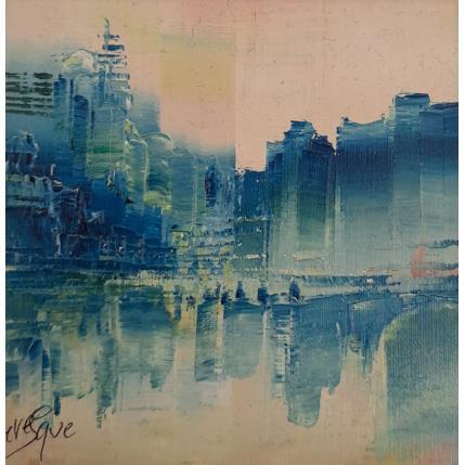 Painting Symétrie Bleue by Levesque Emmanuelle | Painting Raw art Oil Urban