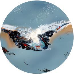 Peinture C2694 par Naen | Tableau Abstrait Acrylique, Encre Nature, Paysages