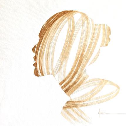 Peinture Time CCCXXXIII par Nicol | Tableau Figuratif Encre, Papier Minimaliste, Noir & blanc, Portraits