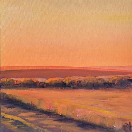 Peinture GOLDEN LIGHT par Herz Svenja | Tableau Impressionnisme Acrylique Paysages