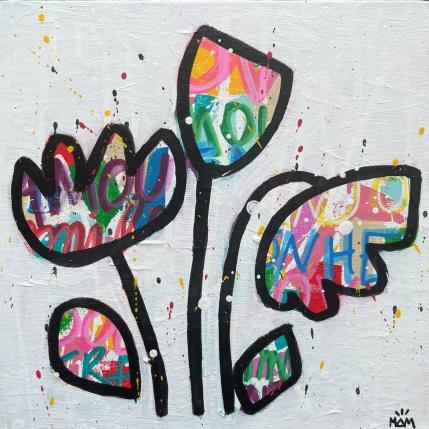 Peinture POP FLOWERS par Mam | Tableau Pop-art Acrylique Icones Pop, Minimaliste, Natures mortes