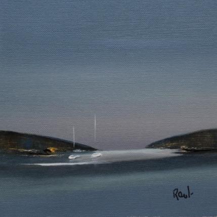 Painting Emotions marines 68 by Roussel Marie-Ange et Fanny | Painting Figurative Oil Marine, Minimalist