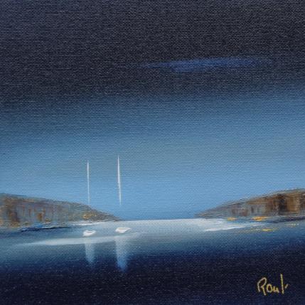 Painting Impression marine 68 by Roussel Marie-Ange et Fanny | Painting Figurative Oil Marine, Minimalist