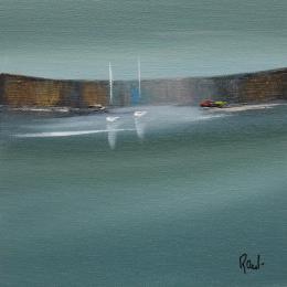 Gemälde Horizon marin 68 von Roussel Marie-Ange et Fanny | Gemälde Figurativ Öl Marine, Minimalistisch