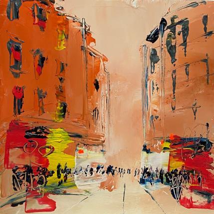 Painting Fin d'après-midi by Raffin Christian | Painting Figurative Oil Life style, Pop icons, Urban