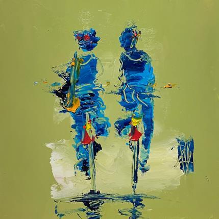 Painting Balade à deux by Raffin Christian | Painting Figurative Oil Life style