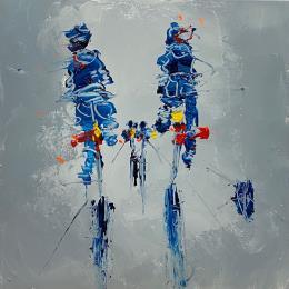 Peinture Famille par Raffin Christian | Tableau Figuratif Huile Scènes de vie