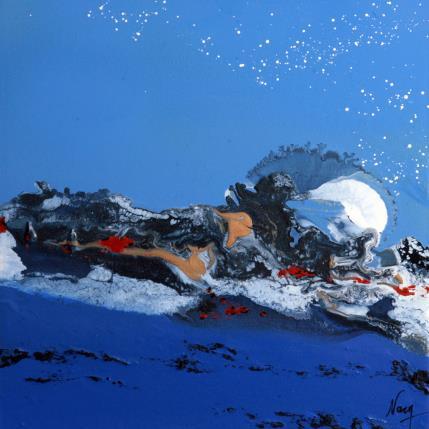 Peinture  C2443 F3 par Naen | Tableau Abstrait Acrylique, Encre Minimaliste, Nature, Paysages