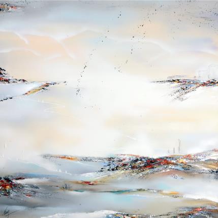 Peinture 655 par Naen | Tableau Abstrait Acrylique, Encre Minimaliste, Paysages