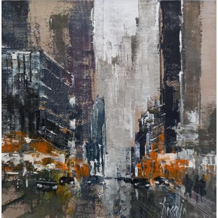Peinture Light Manhattan par Dessein Pierre | Tableau Figuratif Huile Architecture, Urbain