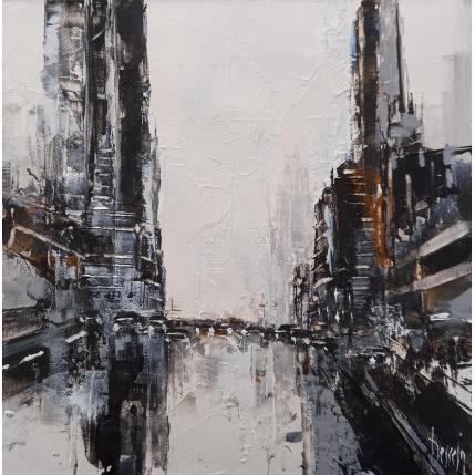 Peinture Traffic par Dessein Pierre | Tableau Figuratif Huile Architecture, Urbain