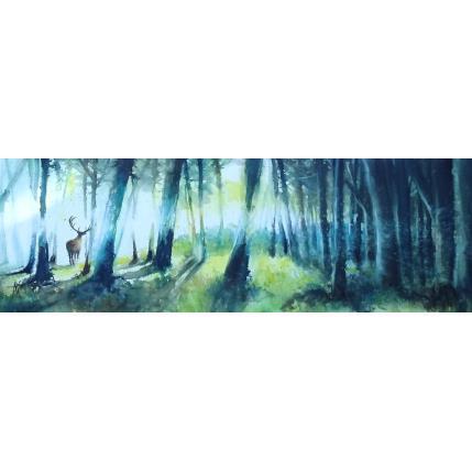 Gemälde La force tranquille von Abbatucci Violaine | Gemälde Figurativ Aquarell Landschaften