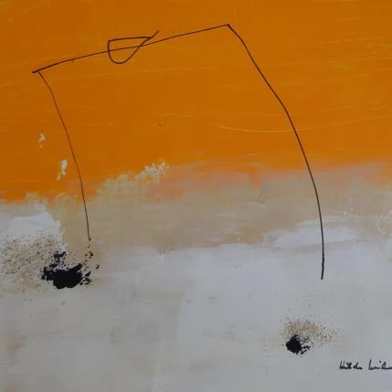 Painting abstract yellow A115 by Wilms Hilde | Painting Abstract Acrylic, Gluing