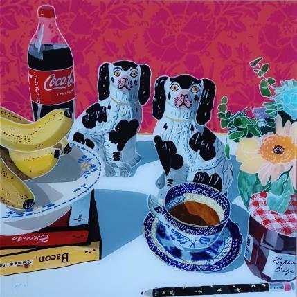 Peinture Francis et Nicolas aimaient un peu trop le sucré par Auriol Philippe | Tableau Figuratif Acrylique, Plexiglas, Posca Natures mortes