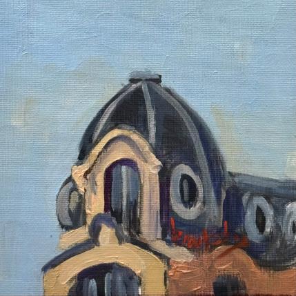 Peinture Le Dôme d'Ardoise par Brooksby | Tableau Figuratif Huile Architecture, Urbain
