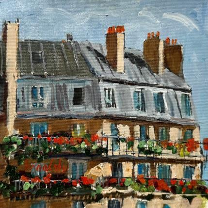 Peinture La Maison des Fleurs par Brooksby | Tableau Figuratif Huile Architecture, Nature
