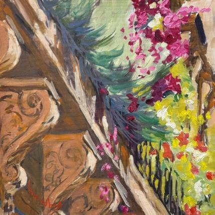 Peinture Le Balcon de la Joie par Brooksby | Tableau Figuratif Huile Architecture