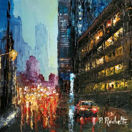 Peinture Blue light par Rochette Patrice | Tableau Figuratif Huile Urbain
