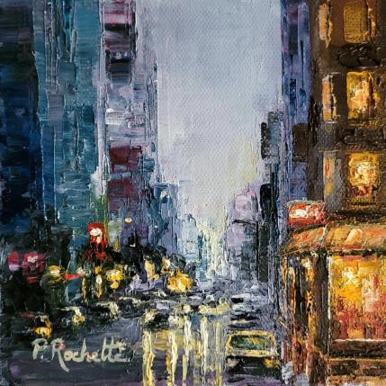 Peinture Au coin de la rue par Rochette Patrice | Tableau Figuratif Huile Urbain