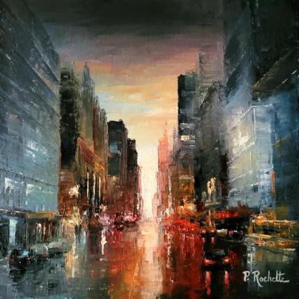Painting Rêverie urbaine by Rochette Patrice | Painting Figurative Oil Urban