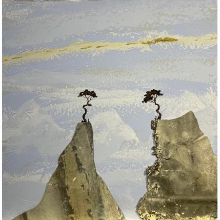 Peinture Regards croisés n° A 149 par Lemonnier  | Tableau Matiérisme Acrylique, Zinc Paysages