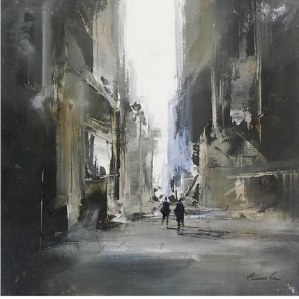 Gemälde CRÉPUSCULE von Poumelin Richard | Gemälde Figurativ Öl Pop-Ikonen