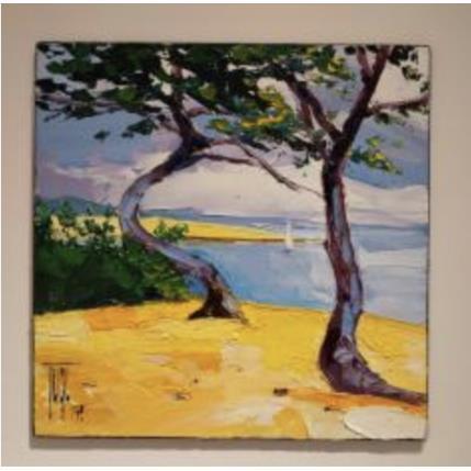 Peinture RIVE AUX PINS par Tual Pierrick | Tableau