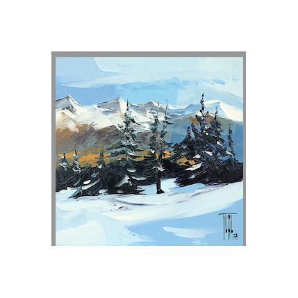 Peinture SAPINIÈRE EN HIVER par Tual Pierrick | Tableau
