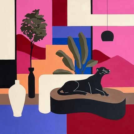 Peinture Dreamscape par Birsak Mariah | Tableau Art naïf Acrylique Animaux, Natures mortes, Urbain