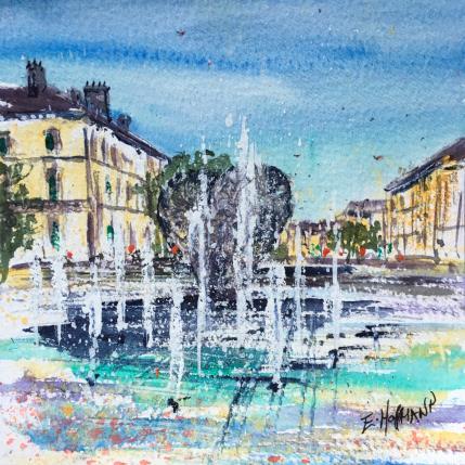 Peinture Troyes Au cœur de Troyes  par Hoffmann Elisabeth | Tableau Figuratif Aquarelle Urbain