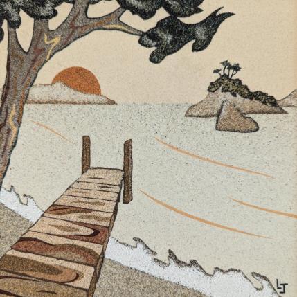 Painting Le ponton by Jovys Laurence  | Painting Subject matter Sand Landscapes, Pop icons