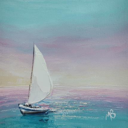 Peinture Le beau voilier par Blandin Magali | Tableau Figuratif Huile Paysages