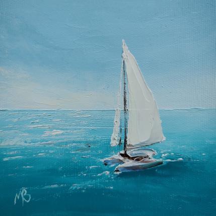 Peinture Le catamaran par Blandin Magali | Tableau Figuratif Huile Paysages