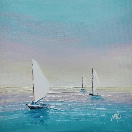 Peinture Toutes voiles dehors par Blandin Magali | Tableau Figuratif Huile Paysages