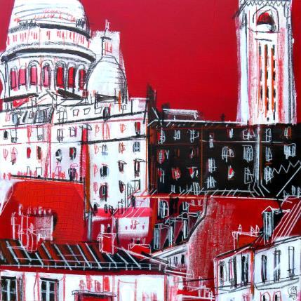 Peinture Mariage du printemps et de l'automne par Anicet Olivier | Tableau Figuratif Acrylique, Pastel Architecture, Urbain